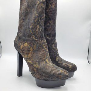 PELLE MODA Piper High-Knee Snake Boots